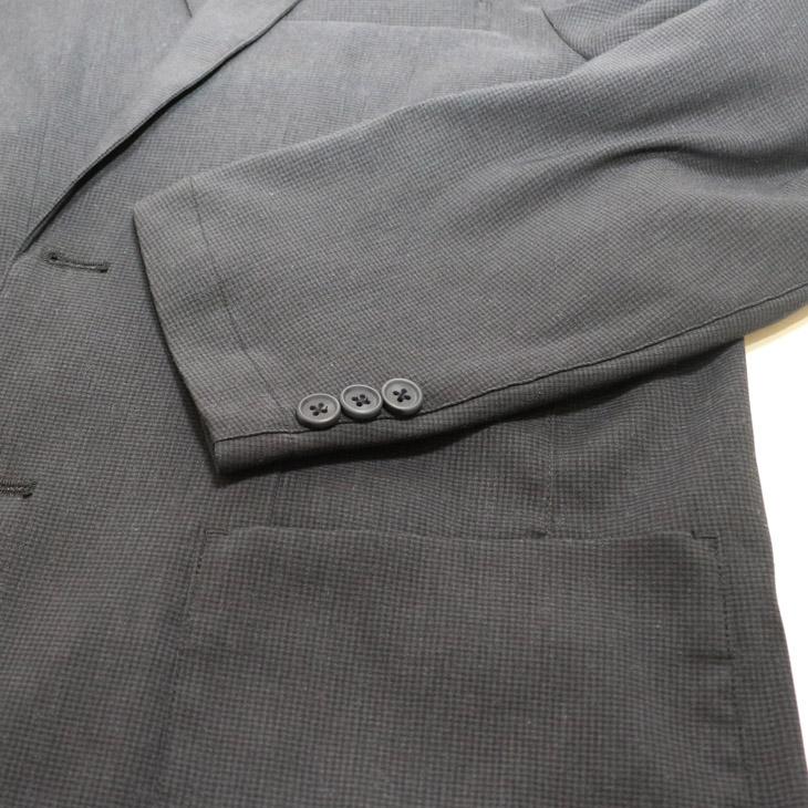 SALE 春夏 新作 PLAY MOLE ビジカジ セットアップ スーツ 麻混 グレー小柄 ストレッチ生地 パンツウエスト3cm以上ストレッチ 仕事 ゴルフ 普段着 洗濯OK |  | 07