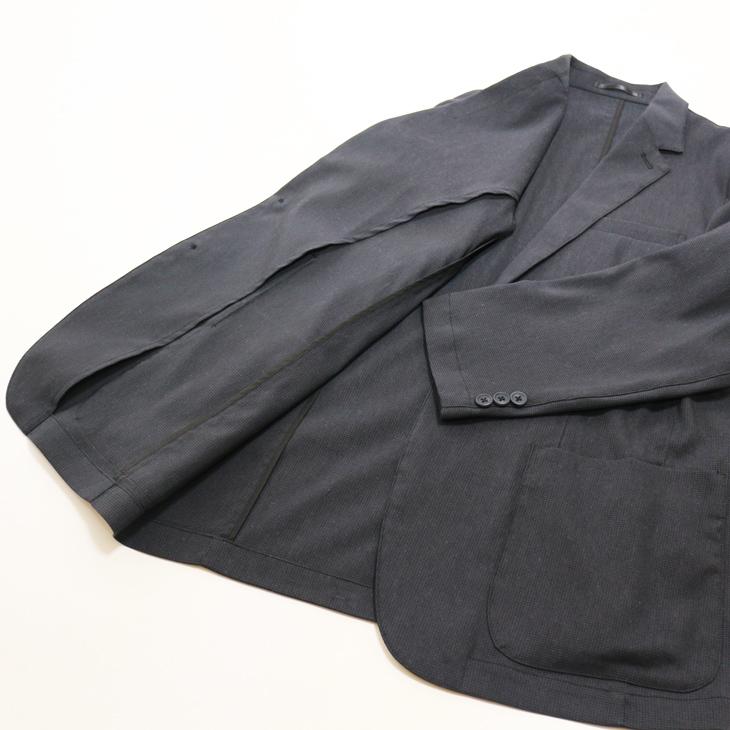 SALE 春夏 新作 PLAY MOLE ビジカジ セットアップ スーツ 麻混 グレー小柄 ストレッチ生地 パンツウエスト3cm以上ストレッチ 仕事 ゴルフ 普段着 洗濯OK |  | 08