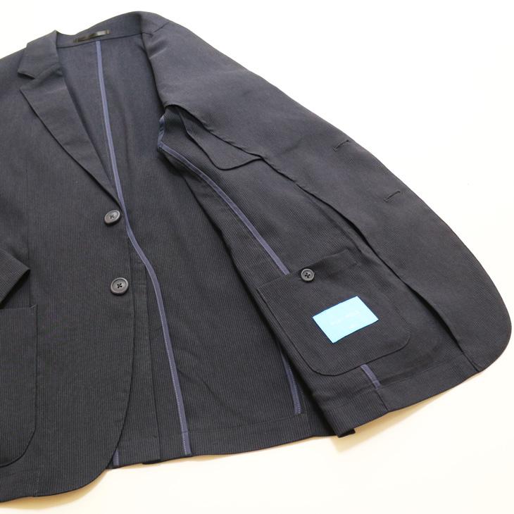 2025 春夏 新作 PLAY MOLE ビジカジ セットアップ スーツ 麻混 ネイビーブルー ストレッチ生地 パンツウエスト3cm以上ストレッチ 仕事 ゴルフ 普段着 洗濯OK |  | 10