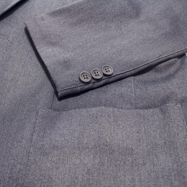 2025 春夏 新作 PLAY MOLE ビジカジ セットアップ スーツ デニム調 ネイビーブルー ストレッチ生地 パンツウエスト3cm以上ストレッチ 仕事 ゴルフ 普段着 洗濯OK |  | 10