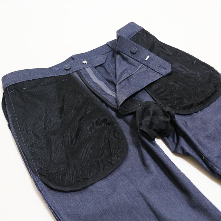 2025 春夏 新作 PLAY MOLE ビジカジ セットアップ スーツ デニム調 ネイビーブルー ストレッチ生地 パンツウエスト3cm以上ストレッチ 仕事 ゴルフ 普段着 洗濯OK |  | 18