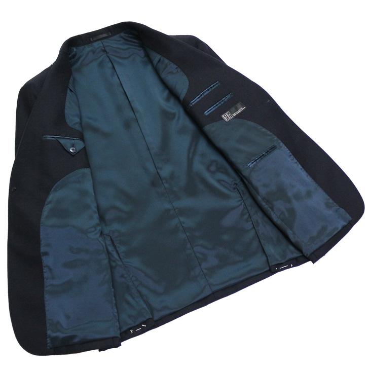 ジャケット テーラード ブレザー 秋冬 新品 DEER あたたか フランネル素材 コンブレ 艶消しシルバーボタン 濃紺ネイビー無地  ゆったり型 (製品No.7788-1型) |  | 08
