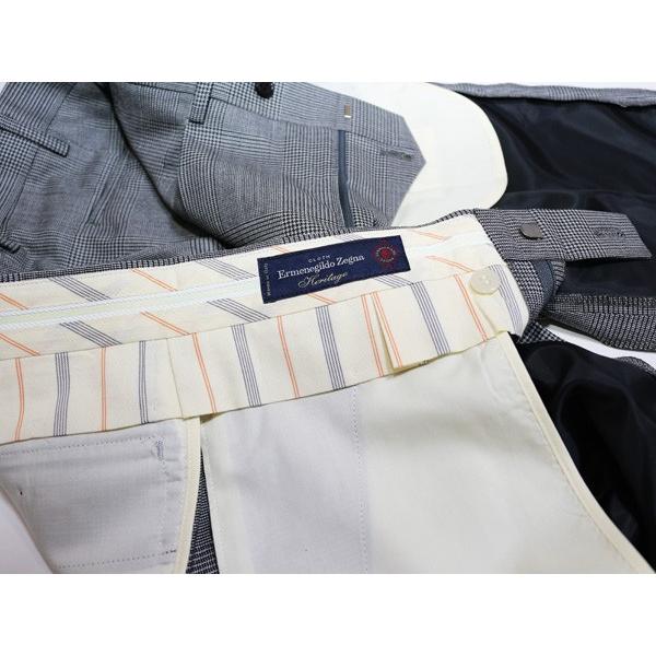 ビジネス スラックス メンズ 2017-18秋冬 新品 エルメネジルドゼニア 「国内オーダー工場仕立」  グレンチェック ワンタック パンツ SLTO-002 | ZEGNA | 03