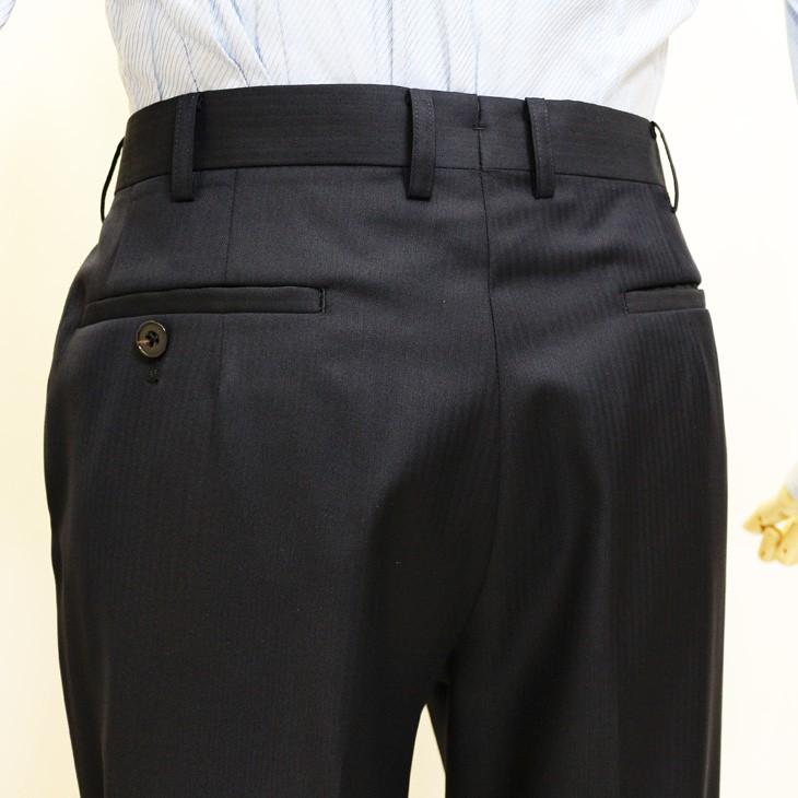 スーツ メンズ 新品 秋冬 ロロピアーナ クラシック Super130s 濃紺ネイビー 織柄 ストライプ 2つボタン スリム系 ビジネススーツ 日本製 | Loro Piana | 13