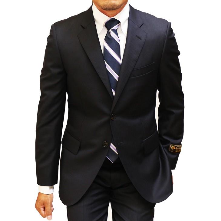 スーツ メンズ 新品 秋冬 ロロピアーナ クラシック Super130s 濃紺ネイビー 織柄 ストライプ 2つボタン スリム系 ビジネススーツ 日本製 | Loro Piana | 06