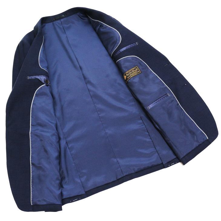 【新品】 ロロピアーナ生地 メンズ スーツ A6 L 濃紺 無地 オールシーズン Loro Piana（ロロピアーナ） サンプル品 秋冬 新品 ジランダー