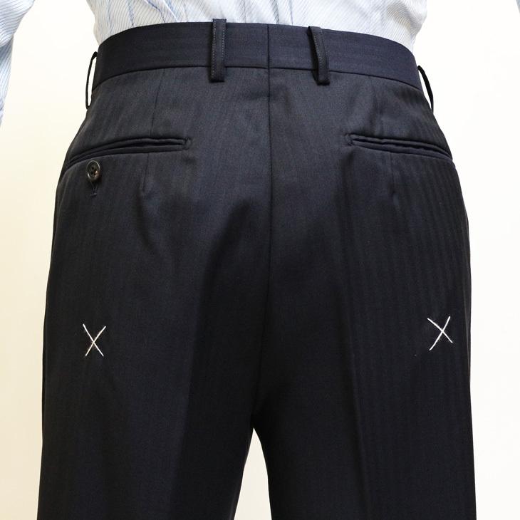 日本製 レギュラー型 スーツ メンズ 新品 秋冬 西川毛織 Super110s 濃紺ネイビー 杉綾織 ナチュラルストレッチ 2つボタン ビジネス スーツ (A/AB体) |  | 13