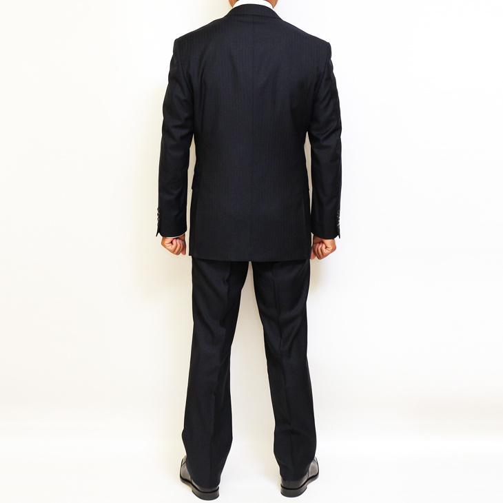 日本製 レギュラー型 スーツ メンズ 新品 秋冬 西川毛織 Super110s 濃紺ネイビー 杉綾織 ナチュラルストレッチ 2つボタン ビジネス スーツ (A/AB体) |  | 06