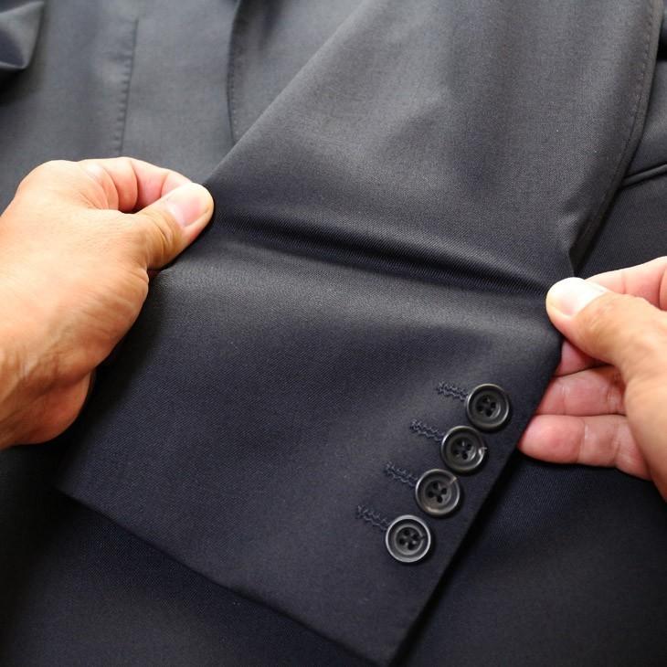日本製 レギュラー型 スーツ メンズ 新品 秋冬 西川毛織 Super110s 濃紺ネイビー無地 ナチュラルストレッチ フルOP並 2つボタン ビジネス スーツ (AB体) |  | 03