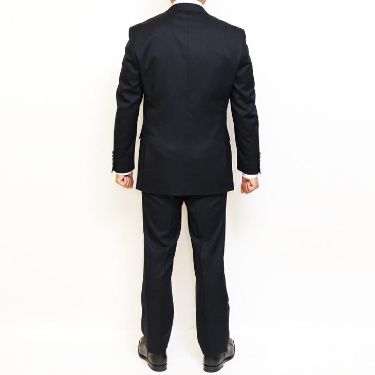 日本製 レギュラー型 スーツ メンズ 新品 秋冬 西川毛織 Super110s 濃紺ネイビー無地 ナチュラルストレッチ フルOP並 2つボタン ビジネス スーツ (AB体) |  | 05