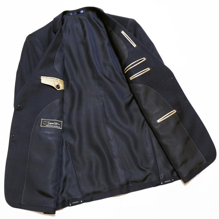 日本製 レギュラー型 スーツ メンズ 新品 秋冬 西川毛織 Super110s 濃紺ネイビー無地 ナチュラルストレッチ フルOP並 2つボタン ビジネス スーツ (AB体) |  | 06