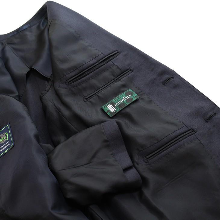 スーツ メンズ 通年 新品 ニュージーランド 100％ ピュアウール Super100s 濃紺ネイビー杢 さり気なくチェック 2つボタン ビジネス スーツ スリム型 (Y/A/AB体) |  | 07