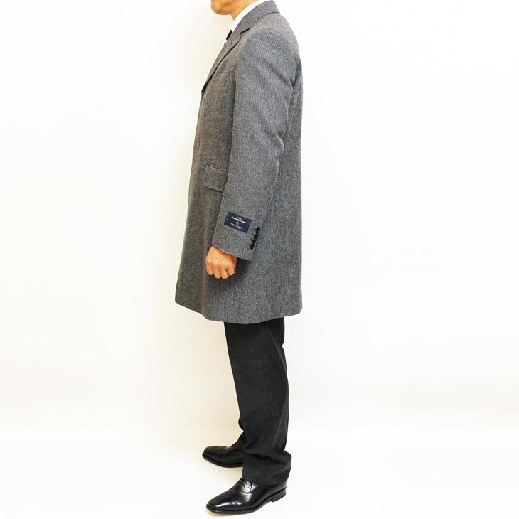 メンズチェスターコート 秋冬 新品 エルメネジルドゼニア トロフェオ - カシミア「国内オーダー工場仕立」 灰グレー 小柄 ハーフコート 日本製 | ZEGNA | 05