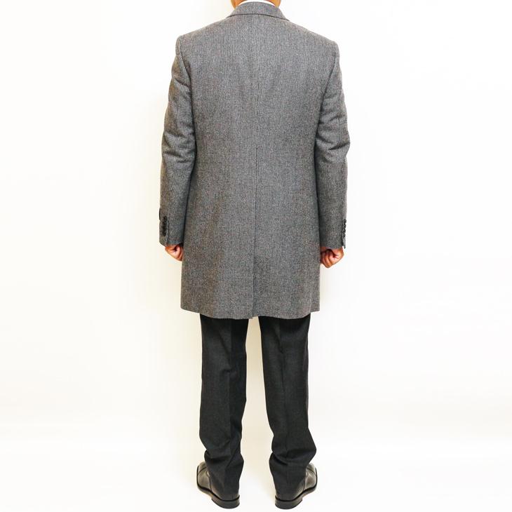 メンズチェスターコート 秋冬 新品 エルメネジルドゼニア トロフェオ - カシミア「国内オーダー工場仕立」 灰グレー 小柄 ハーフコート 日本製 | ZEGNA | 06