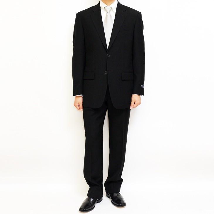 フォーマル 礼服 メンズ 新品 アランドロン 黒無地 タキシードクロス 日本製生地 シングル 2つボタン スーツ 出入6cmウエスト調整可 A/AB/BB/E体 ゆったり 型 | アラン・ドロン | 01
