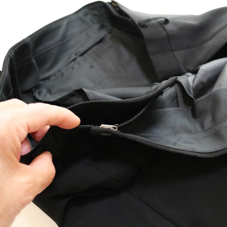 フォーマル 礼服 メンズ 新品 アランドロン 黒無地 タキシードクロス 日本製生地 シングル 2つボタン スーツ 出入6cmウエスト調整可 A/AB/BB/E体 ゆったり 型 | アラン・ドロン | 13