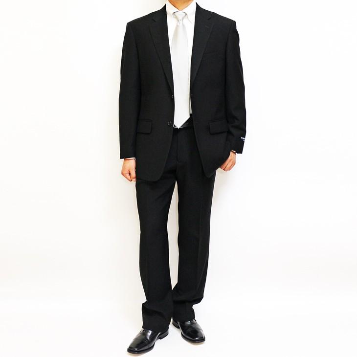 フォーマル 礼服 メンズ 新品 アランドロン 黒無地 タキシードクロス 日本製生地 シングル 2つボタン スーツ 出入6cmウエスト調整可 A/AB/BB/E体 ゆったり 型 | アラン・ドロン | 03