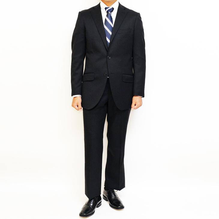 メンズ スーツ 春秋冬物 新品 DEER ピュアウール100％ 濃紺ネイビー無地 Super100s スリム系 2つボタン ビジネススーツ 在庫 Y7のみ |  | 01