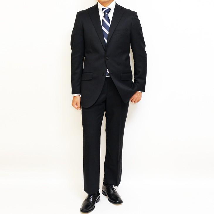 メンズ スーツ 春秋冬物 新品 DEER ピュアウール100％ 濃紺ネイビー無地 Super100s スリム系 2つボタン ビジネススーツ 在庫 Y7のみ |  | 02