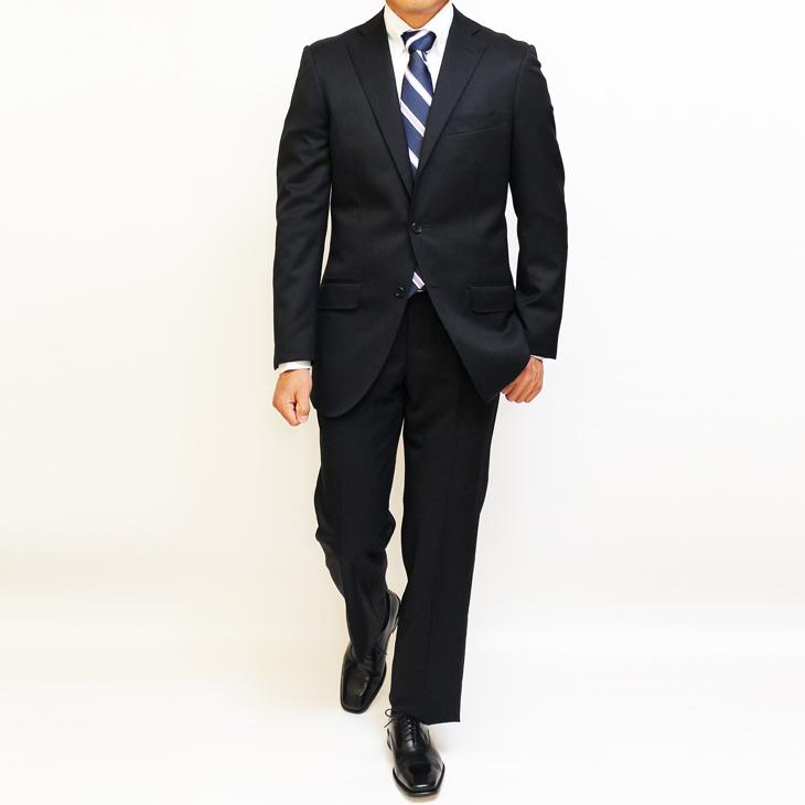 メンズ スーツ 春秋冬物 新品 DEER ピュアウール100％ 濃紺ネイビー無地 Super100s スリム系 2つボタン ビジネススーツ 在庫 Y7のみ |  | 03