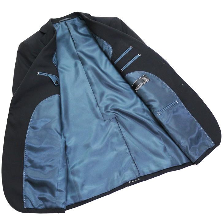 メンズ スーツ 春秋冬物 新品 DEER ピュアウール100％ 濃紺ネイビー無地 Super100s スリム系 2つボタン ビジネススーツ 在庫 Y7のみ |  | 06