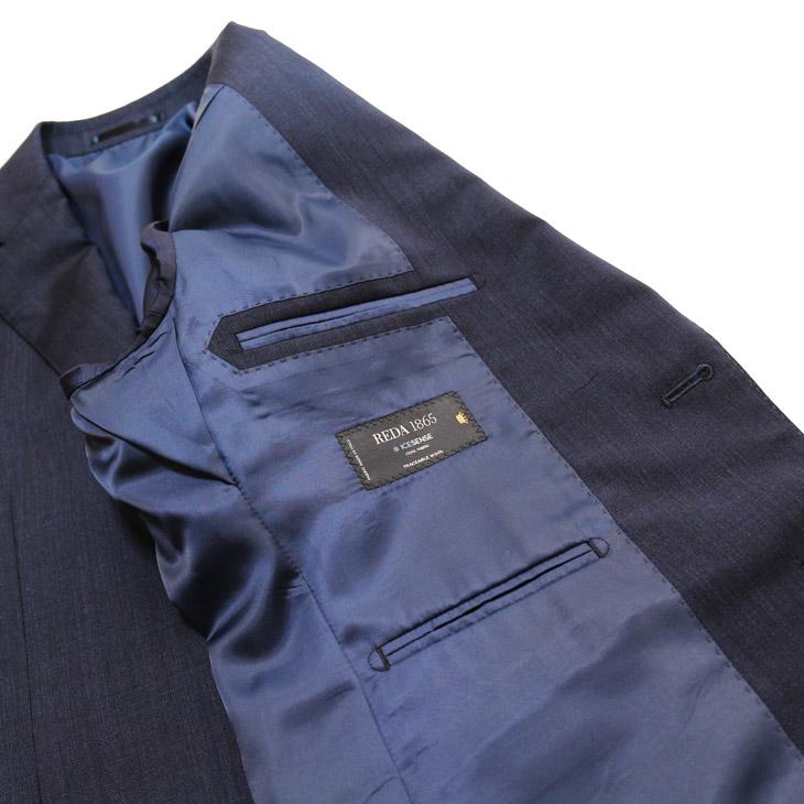 SALE スリム型 スーツ メンズ 新作 新品 春夏 REDA レダ ICESENSE アイスセンス 無地系 アイスネイビー杢 2つボタン ビジネス クラシコイタリア系  (A体) |  | 06