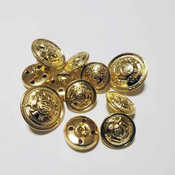 「金ボタン艶アリ王冠柄」ボタン付け替え工賃＋ボタン代金込み【商品同時購入の付け替え依頼のみ送料無料】 | 