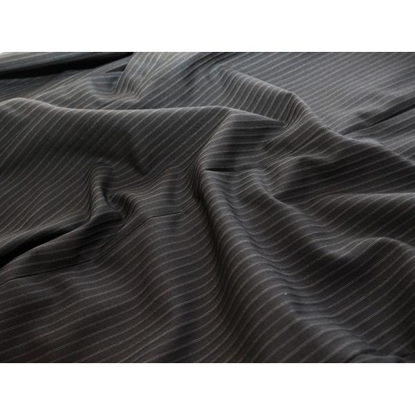 2016春夏新作モデル 英国ドーメルDORMEUIL グローバル・コンフォート Super100s 黒ブラック ストライプ２Ｂスーツ(A体)日本製 OSK-02 |  | 05