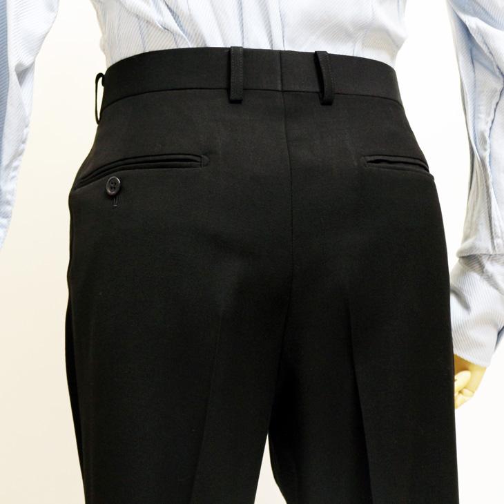 礼服 スーツ メンズ 新作 通年 西川毛織 オールシーズン 黒無地 国内染め 2WAYストレッチ ウエスト調整±6cm可能 2つボタン フォーマル やや細め型 (A/AB/BB体) |  | 13