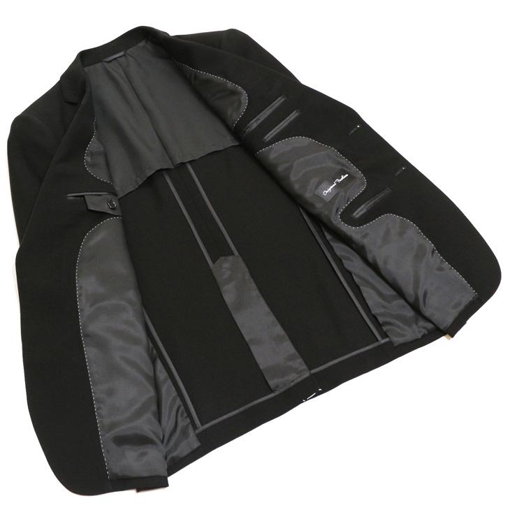 礼服 スーツ メンズ 新作 通年 西川毛織 オールシーズン 黒無地 国内染め 2WAYストレッチ ウエスト調整±6cm可能 2つボタン フォーマル やや細め型 (A/AB/BB体) |  | 07