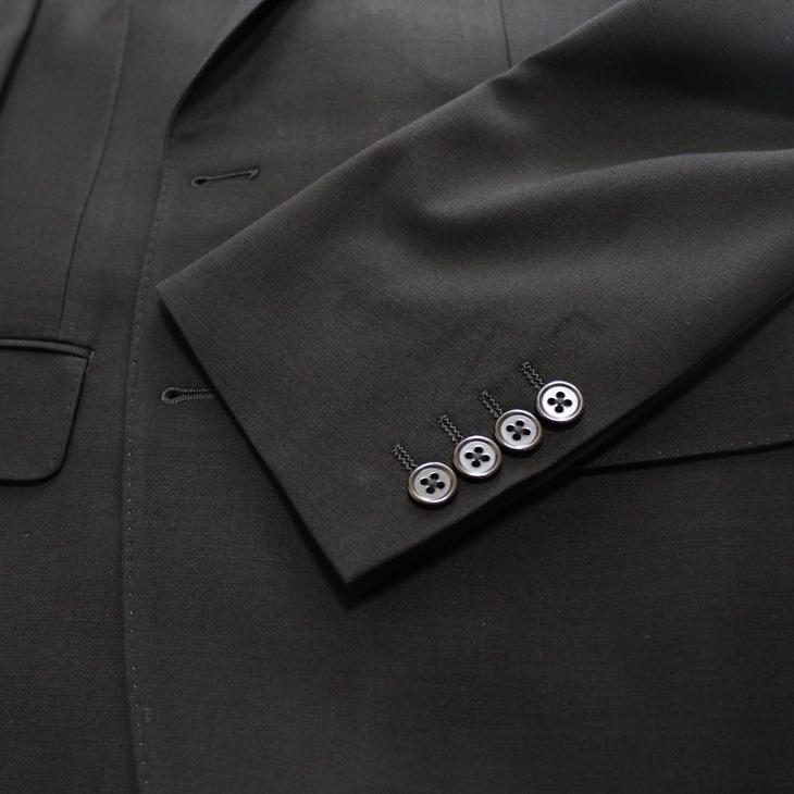礼服 スーツ メンズ 新作 通年 西川毛織 オールシーズン 黒無地 国内染め 2WAYストレッチ ウエスト調整±6cm可能 2つボタン フォーマル やや細め型 (A/AB/BB体) |  | 08
