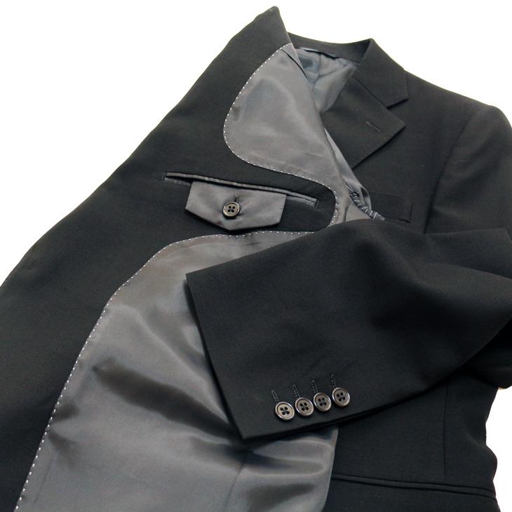 礼服 スーツ メンズ 新作 通年 西川毛織 オールシーズン 黒無地 国内染め 2WAYストレッチ ウエスト調整±6cm可能 2つボタン フォーマル やや細め型 (A/AB/BB体) |  | 09