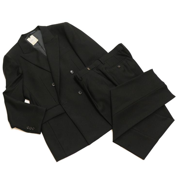 【訳アリ品】春夏 秋冬 ダブル 礼服 ナチュラルストレッチ 黒 ブラック無地 フル毛芯 フォーマル ウエスト調整±6cm可能 冠婚葬祭 |  | 01