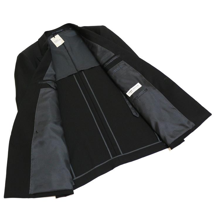 【訳アリ品】春夏 秋冬 ダブル 礼服 ナチュラルストレッチ 黒 ブラック無地 フル毛芯 フォーマル ウエスト調整±6cm可能 冠婚葬祭 |  | 02