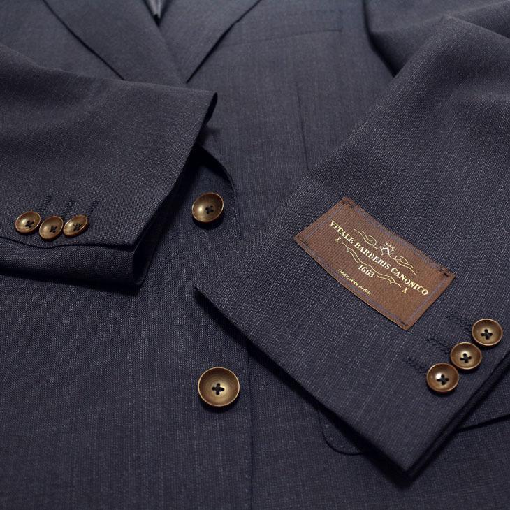 スーツ メンズ 新品 春夏 伊 CANONICO カノニコ 紺ネイビー杢 無地系 2つボタン ビジネス スーツ (AB/BB体) レギュラー型 |  | 11