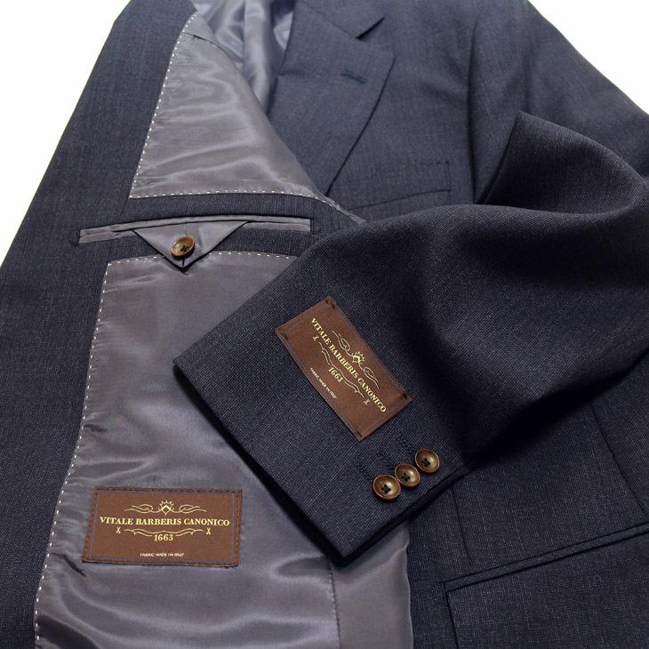 スーツ メンズ 新品 春夏 伊 CANONICO カノニコ 紺ネイビー杢
