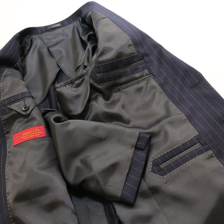 全3色 スーツ メンズ 新作 通年 春夏 秋冬 西川毛織 Super110s ナチュラルストレッチ 2つボタン ビジネス ゆったり型 (AB/BB体) |  | 10