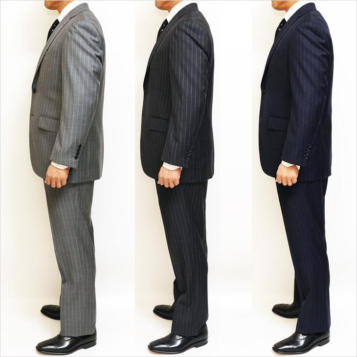 全3色 スーツ メンズ 新作 通年 春夏 秋冬 西川毛織 Super110s ナチュラルストレッチ 2つボタン ビジネス ゆったり型 (AB/BB体) |  | 11