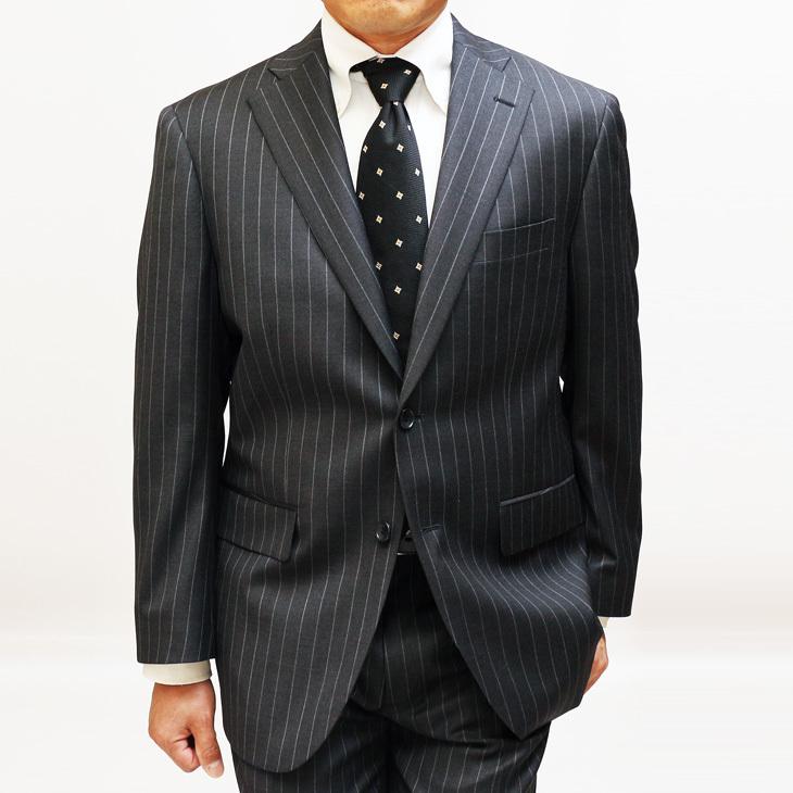 全3色 スーツ メンズ 新作 通年 春夏 秋冬 西川毛織 Super110s ナチュラルストレッチ 2つボタン ビジネス ゆったり型 (AB/BB体) |  | 03