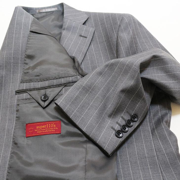 全3色 スーツ メンズ 新作 通年 春夏 秋冬 西川毛織 Super110s ナチュラルストレッチ 2つボタン ビジネス ゆったり型 (AB/BB体) |  | 09