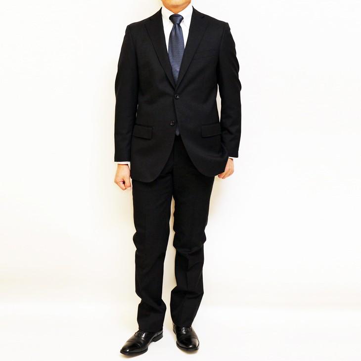 メンズ スーツ 春秋冬 ３シーズン対応 Super100s 濃紺ネイビー無地 2つボタン スリム系 ビジネススーツ (Y/A/AB体) OSK-002 就活 リクルート 対応 |  | 01