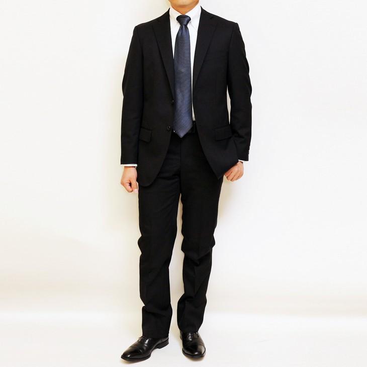 メンズ スーツ 春秋冬 ３シーズン対応 Super100s 濃紺ネイビー無地 2つボタン スリム系 ビジネススーツ (Y/A/AB体) OSK-002 就活 リクルート 対応 |  | 02