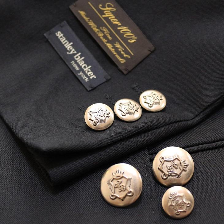 紺ブレザー コンブレ メンズ stanley blacker スタンリーブラッカー 2つボタン ジャケット 艶消し メタルボタン (A/AB/BB体) ゆったり型 NT01-2B |  | 14