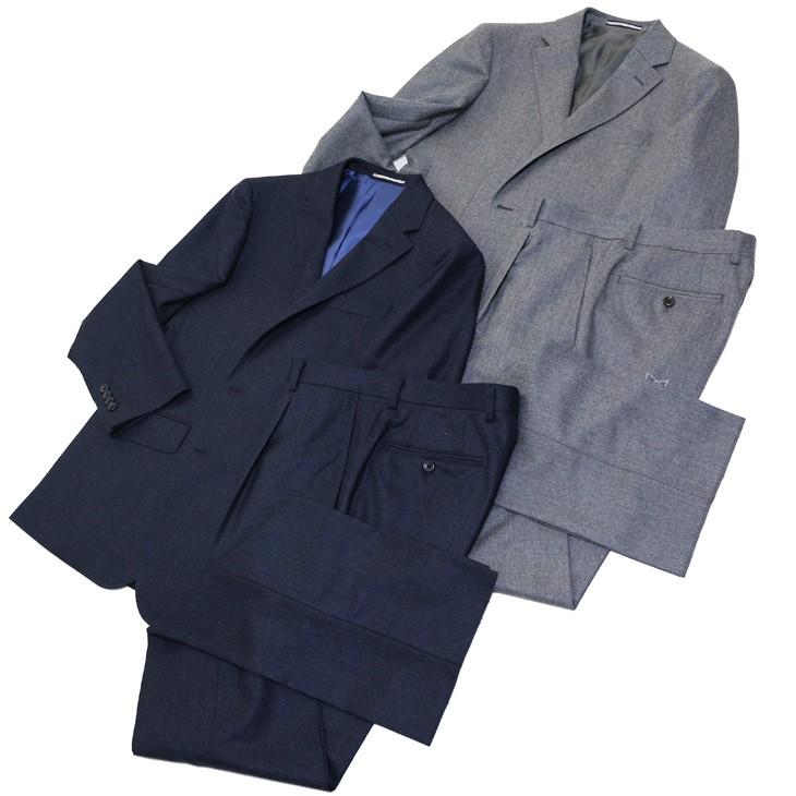 スーツ メンズ 2018-19 新作秋冬 伊 カノニコ Super120s カシミア混紡 フランネル ナチュラルストレッチ　2つボタン ビジネススーツ (A/AB/BB体) やや細め |  | 10