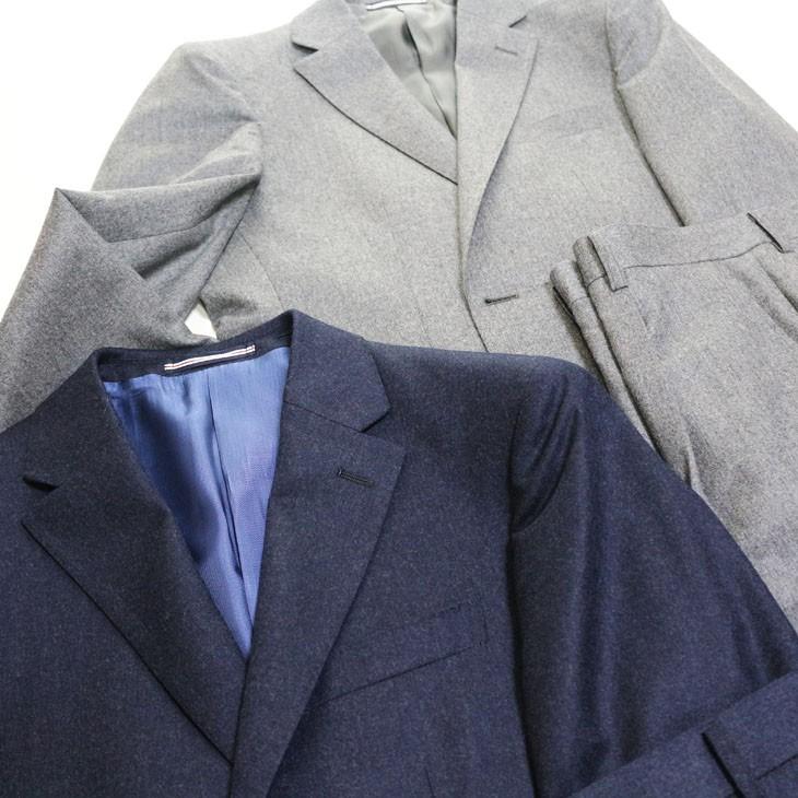 スーツ メンズ 2018-19 新作秋冬 伊 カノニコ Super120s カシミア混紡 フランネル ナチュラルストレッチ　2つボタン ビジネススーツ (A/AB/BB体) やや細め |  | 12