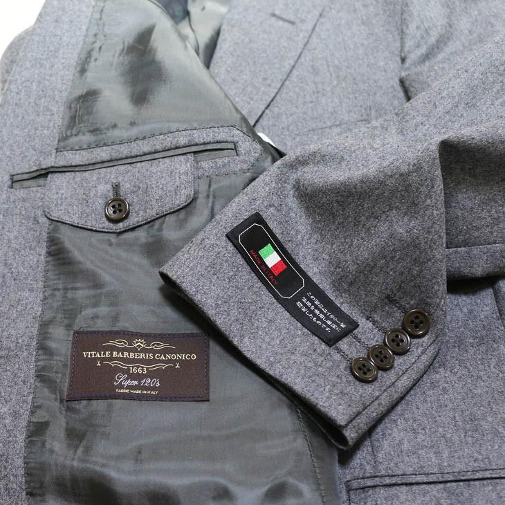 スーツ メンズ 2018-19 新作秋冬 伊 カノニコ Super120s カシミア混紡 フランネル ナチュラルストレッチ　2つボタン ビジネススーツ (A/AB/BB体) やや細め |  | 18
