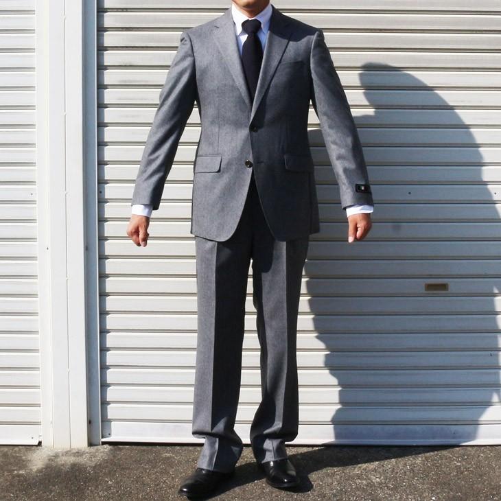 スーツ メンズ 2018-19 新作秋冬 伊 カノニコ Super120s カシミア混紡 フランネル ナチュラルストレッチ　2つボタン ビジネススーツ (A/AB/BB体) やや細め |  | 02