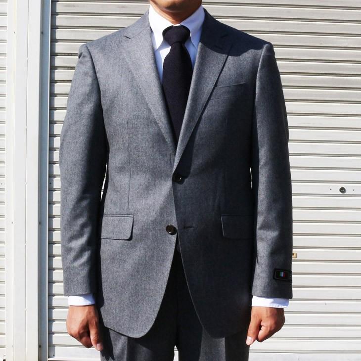 スーツ メンズ 2018-19 新作秋冬 伊 カノニコ Super120s カシミア混紡 フランネル ナチュラルストレッチ　2つボタン ビジネススーツ (A/AB/BB体) やや細め |  | 04