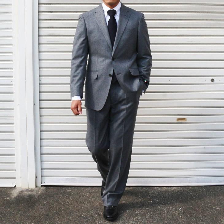 スーツ メンズ 2018-19 新作秋冬 伊 カノニコ Super120s カシミア混紡 フランネル ナチュラルストレッチ　2つボタン ビジネススーツ (A/AB/BB体) やや細め |  | 08