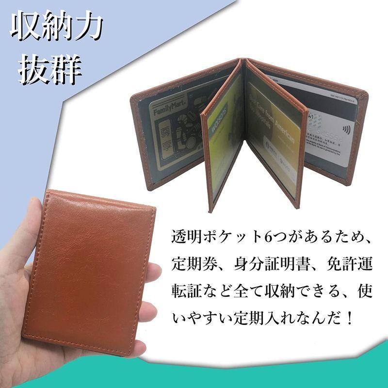 22超人気 財布 帽子 ファッション小物 定期入れ 身分証ケース 免許入れ 本革レザー 6枚カード収納 パスケース カード入れ ブラウン Www Threeriversofs Com